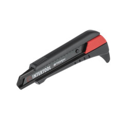 Нож сегментный для линолеума 18мм металлическая направляющая Storm INTERTOOL HT-0538