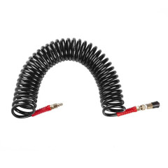 Шланг BLACK M-Flex 8х12мм 10м спіральний поліуретановий з поворотним шарніром INTERTOOL PT-1796
