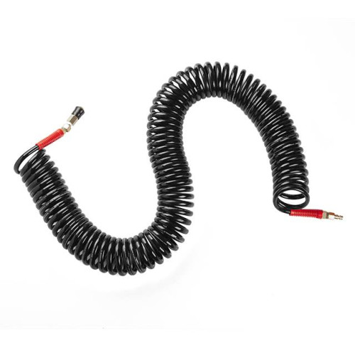 Шланг BLACK M-Flex 8х12мм 20м спіральний поліуретановий з поворотним шарніром INTERTOOL PT-1798