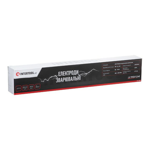 Електроди зварювальні 6013 d4мм уп.5кг STORM INTERTOOL EW-5040
