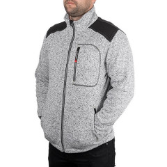 Куртка в'язана SOFTSHELL сірого кольору, 100% поліестер, з кишенею на грудях та двома бічними, L