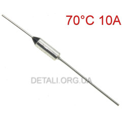 Термопредохранитель 70°C 10А250V RY01