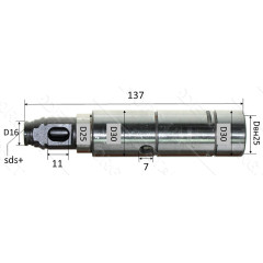 ствол перфоратора Bosch 2-26 великий голий d30 L137