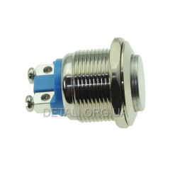 Кнопка антивандальна d22mm різьблення 19mm h28mm 2 контакти під гвинт