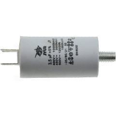 Конденсатор JYUL CBB-60M 3,5мкф - 450 VAC болт + клеми (30*56 мм)