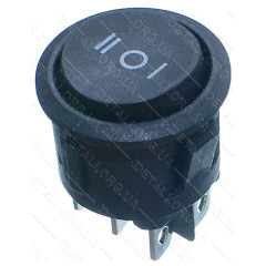 тумблер круглий 3 положення 6 контактів d25 mm 6A