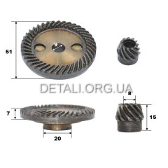 пара Sparky 125 8-мм(d1 9*51/d2 8*16/h2 15)