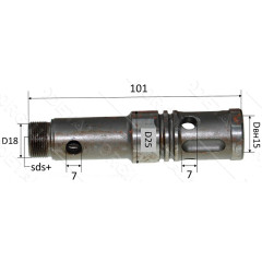 Ствол перфоратора D25 L-101 с резьбой