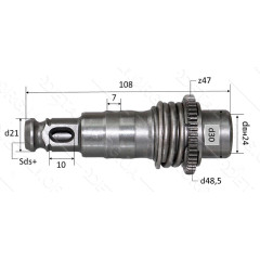 Ствол перфоратора Bosch 2-20 в зборі аналог 1617000812