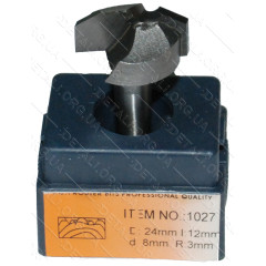 Фреза Globus Item 1027 D24mm L12mm d8mm R3mm